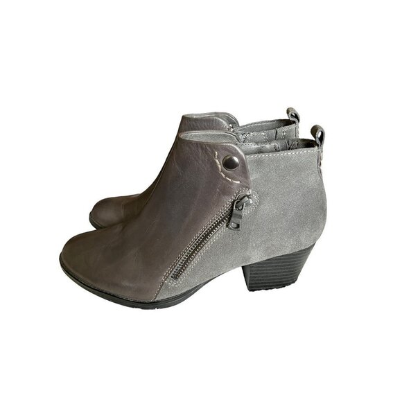 Earth Conway Maple Leather Women's Gray Zipper Ankle & Booties Boots Size 8.5 - Picture 6 of 13